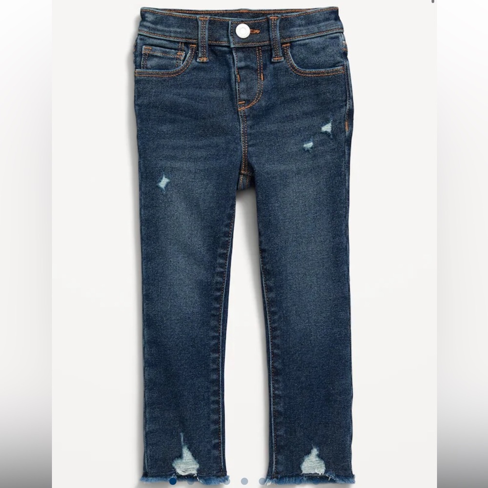 Baby Girl rockstar 360 old navy skinny jeans distressed rips infant 12-18 months